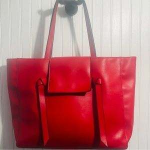 Ladies Elizabeth Arden New York XL Soft Red Faux Leather PVC Handbag  Tote China